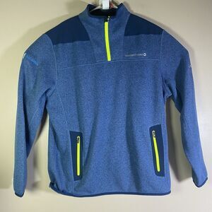 Vineyard Vines 1/4 Zip Shep Sweater Shirt Mens Large Pullover 1k2120 Blue